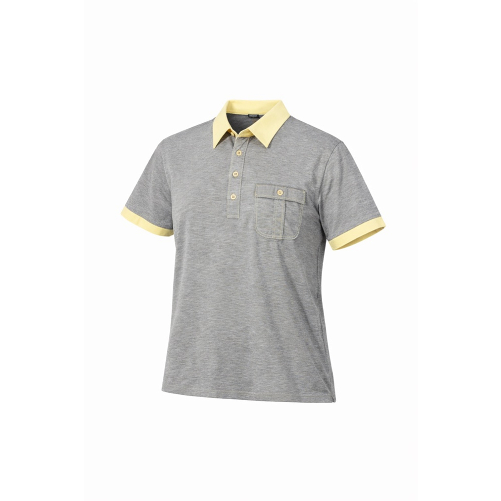 Vintage Thane Polo Shirt Mens Medium Cream/Navy Collar Pocket Airwise 60/40